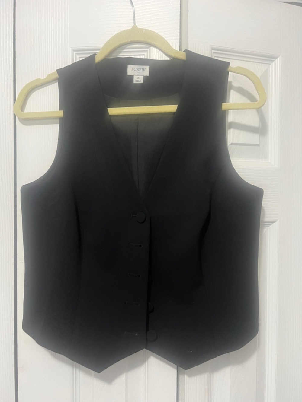 J. Crew Black Tailored Button Vest
